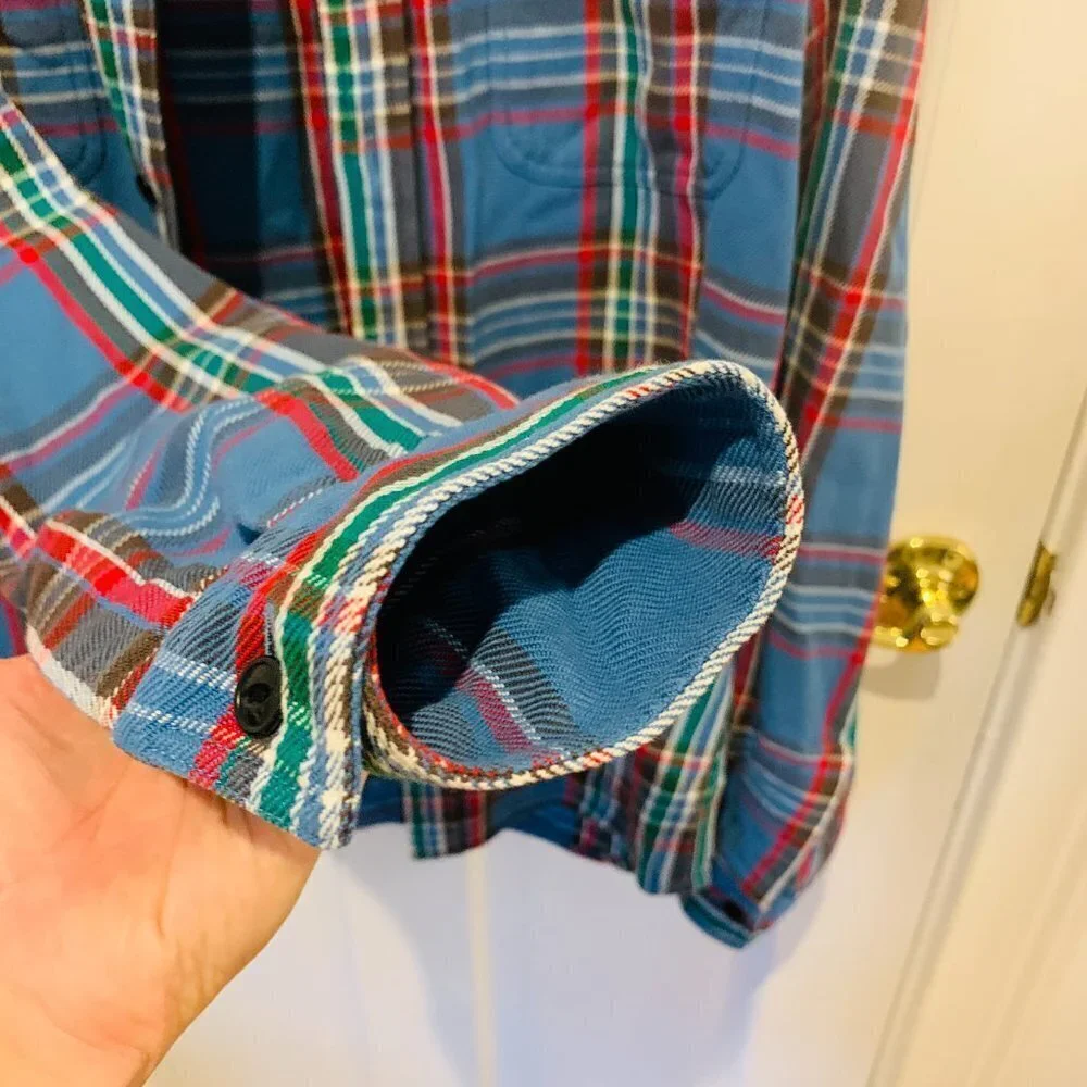 J. Crew Wallace and Barnes Blue Flannel Men’s Medium